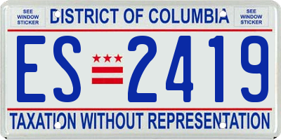 DC license plate ES2419