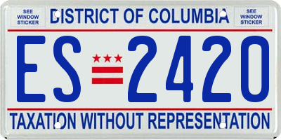 DC license plate ES2420