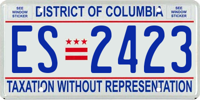 DC license plate ES2423