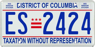 DC license plate ES2424