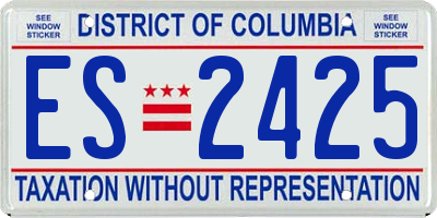 DC license plate ES2425