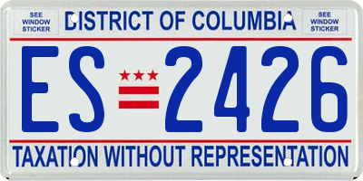 DC license plate ES2426