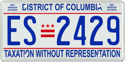 DC license plate ES2429