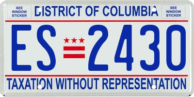 DC license plate ES2430