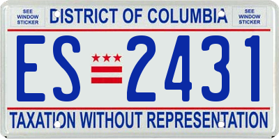 DC license plate ES2431