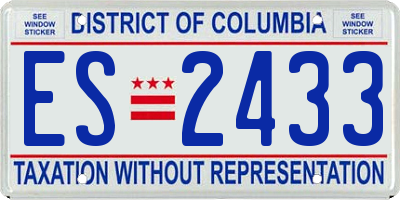 DC license plate ES2433