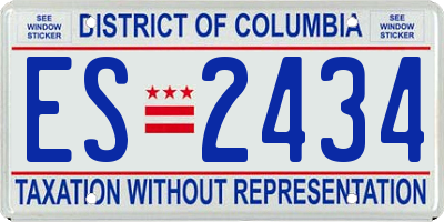 DC license plate ES2434