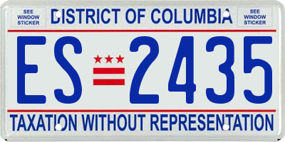 DC license plate ES2435