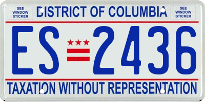 DC license plate ES2436