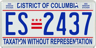 DC license plate ES2437