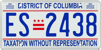 DC license plate ES2438