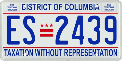 DC license plate ES2439