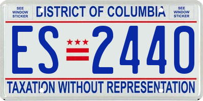 DC license plate ES2440