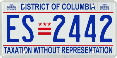 DC license plate ES2442