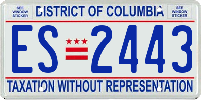 DC license plate ES2443