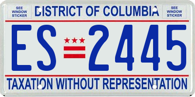 DC license plate ES2445