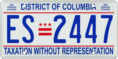 DC license plate ES2447