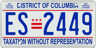 DC license plate ES2449