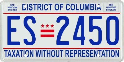 DC license plate ES2450