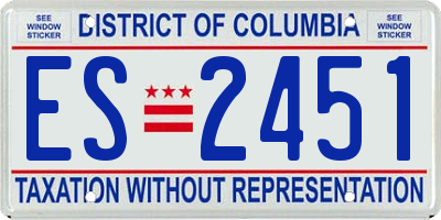 DC license plate ES2451