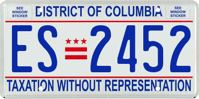 DC license plate ES2452