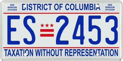 DC license plate ES2453