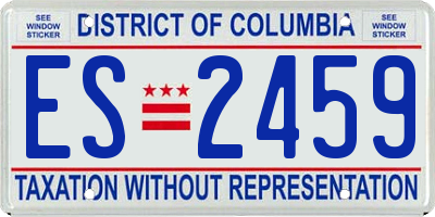 DC license plate ES2459