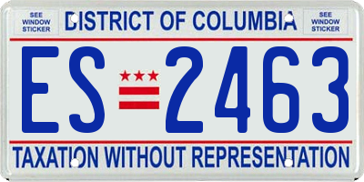 DC license plate ES2463