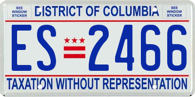 DC license plate ES2466