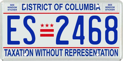 DC license plate ES2468