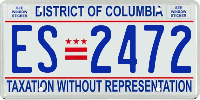DC license plate ES2472