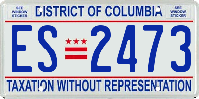 DC license plate ES2473