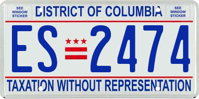 DC license plate ES2474