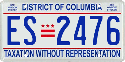 DC license plate ES2476