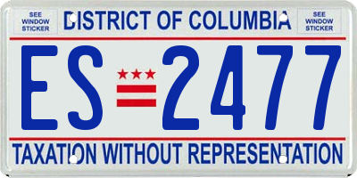 DC license plate ES2477