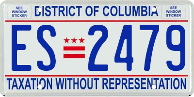 DC license plate ES2479