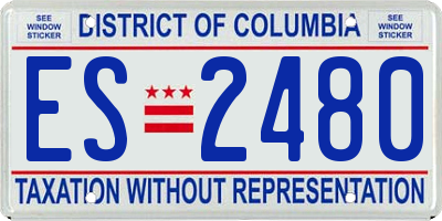 DC license plate ES2480