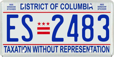 DC license plate ES2483