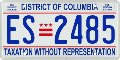 DC license plate ES2485
