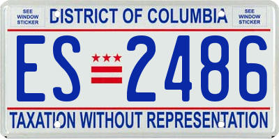 DC license plate ES2486