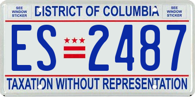 DC license plate ES2487