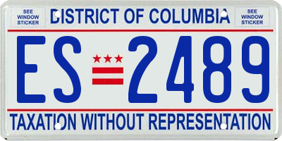 DC license plate ES2489