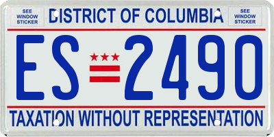 DC license plate ES2490