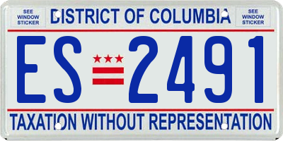 DC license plate ES2491