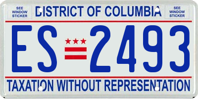DC license plate ES2493