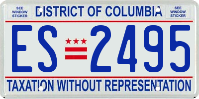 DC license plate ES2495