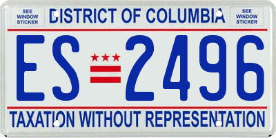 DC license plate ES2496