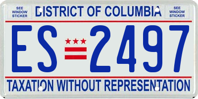 DC license plate ES2497