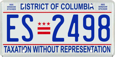 DC license plate ES2498