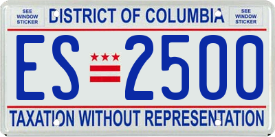 DC license plate ES2500